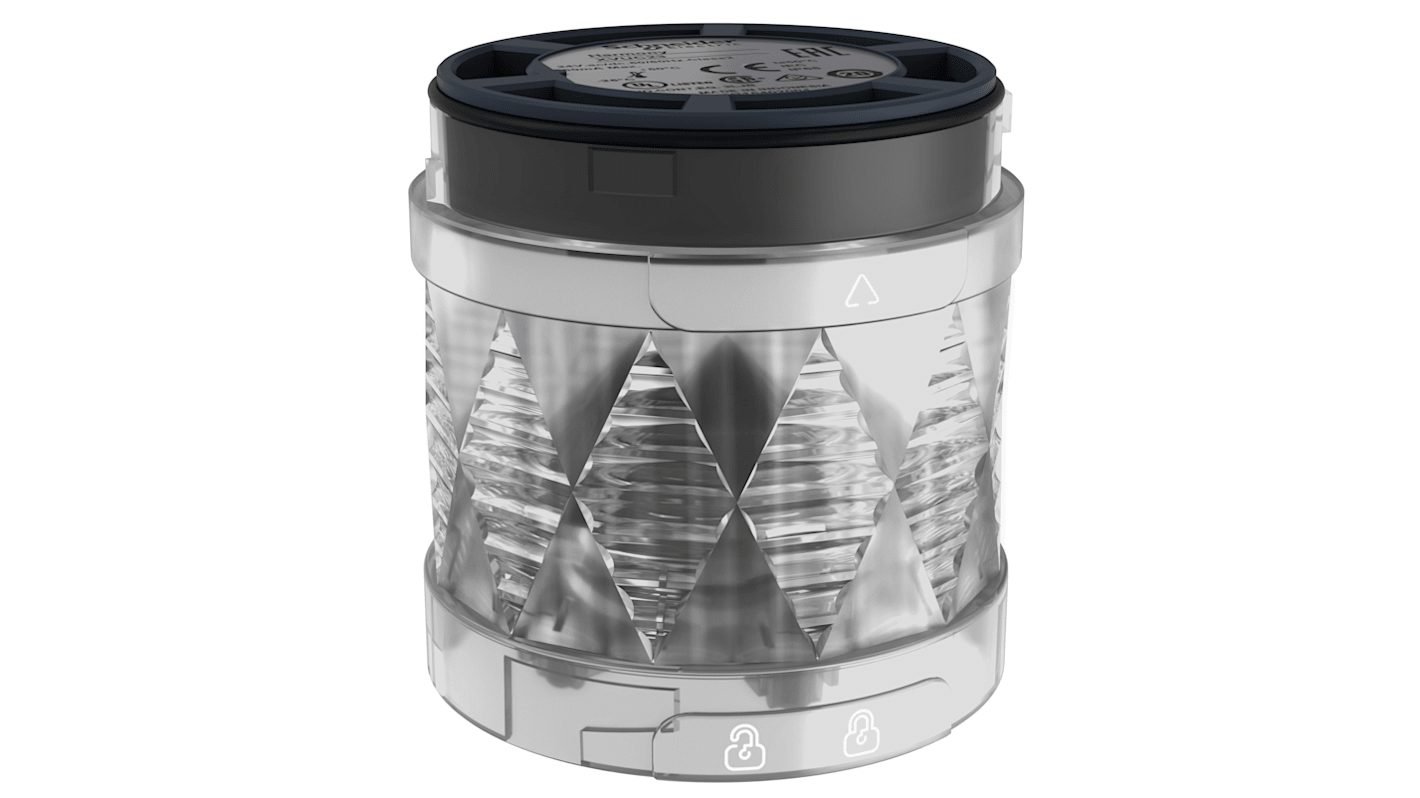 Segnalatore LED bianco Schneider Electric XVUC47 per torrette luminose, 24 V, IP65, temperatura -25 a 50 °C.