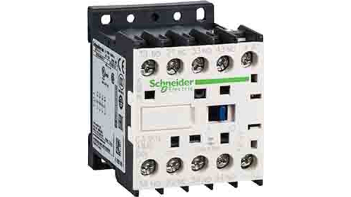 Relè di controllo Schneider Electric CA3KN31MD3, 3NO + 1NC, montaggio su guida DIN, tensione 220 Vac, carico FLC 110 A.