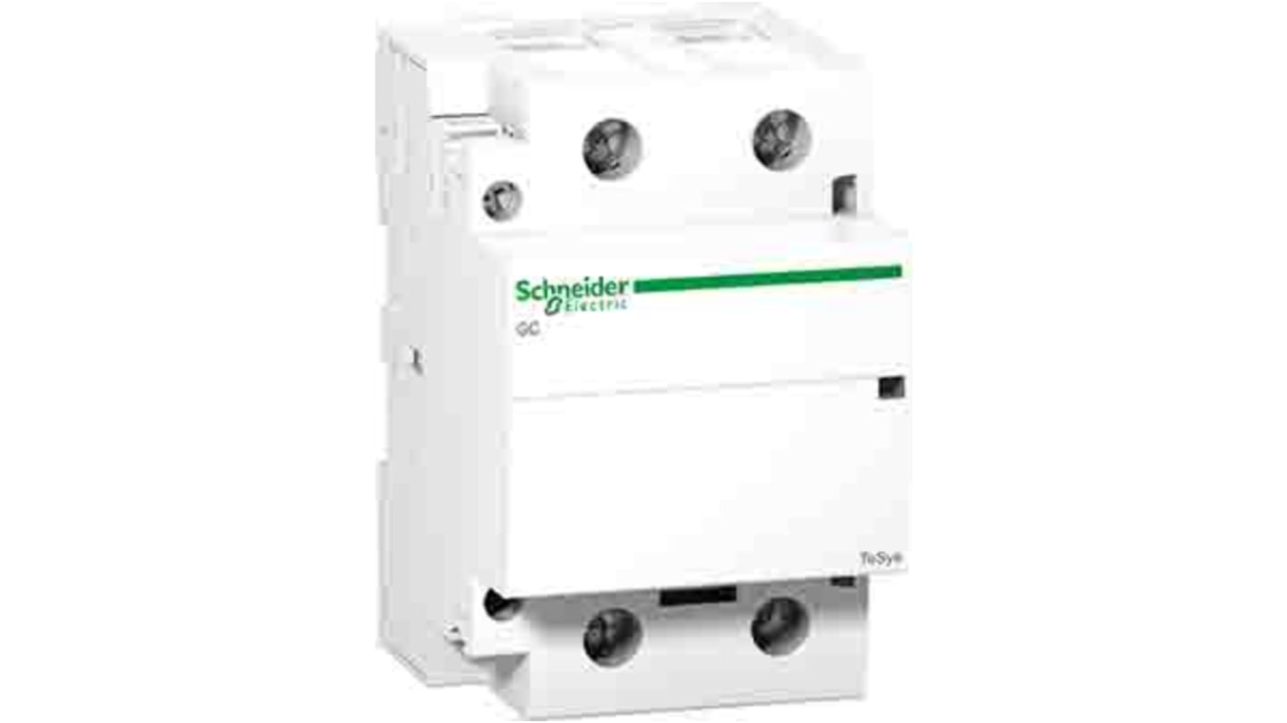 Contattore Schneider Electric GC10020M5, 2 poli 2NO, 100 A, 20 kW, bobina 240 V ac, per controllo motori e illuminazione.