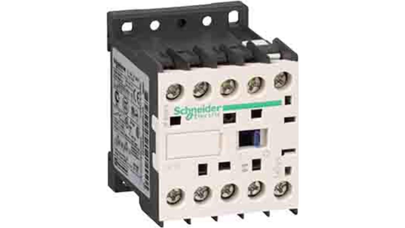 Contattore Schneider Electric LP1K0610ED, 3 poli 3NO, 6 A, bobina 48 V, progettato per installazione semplice.