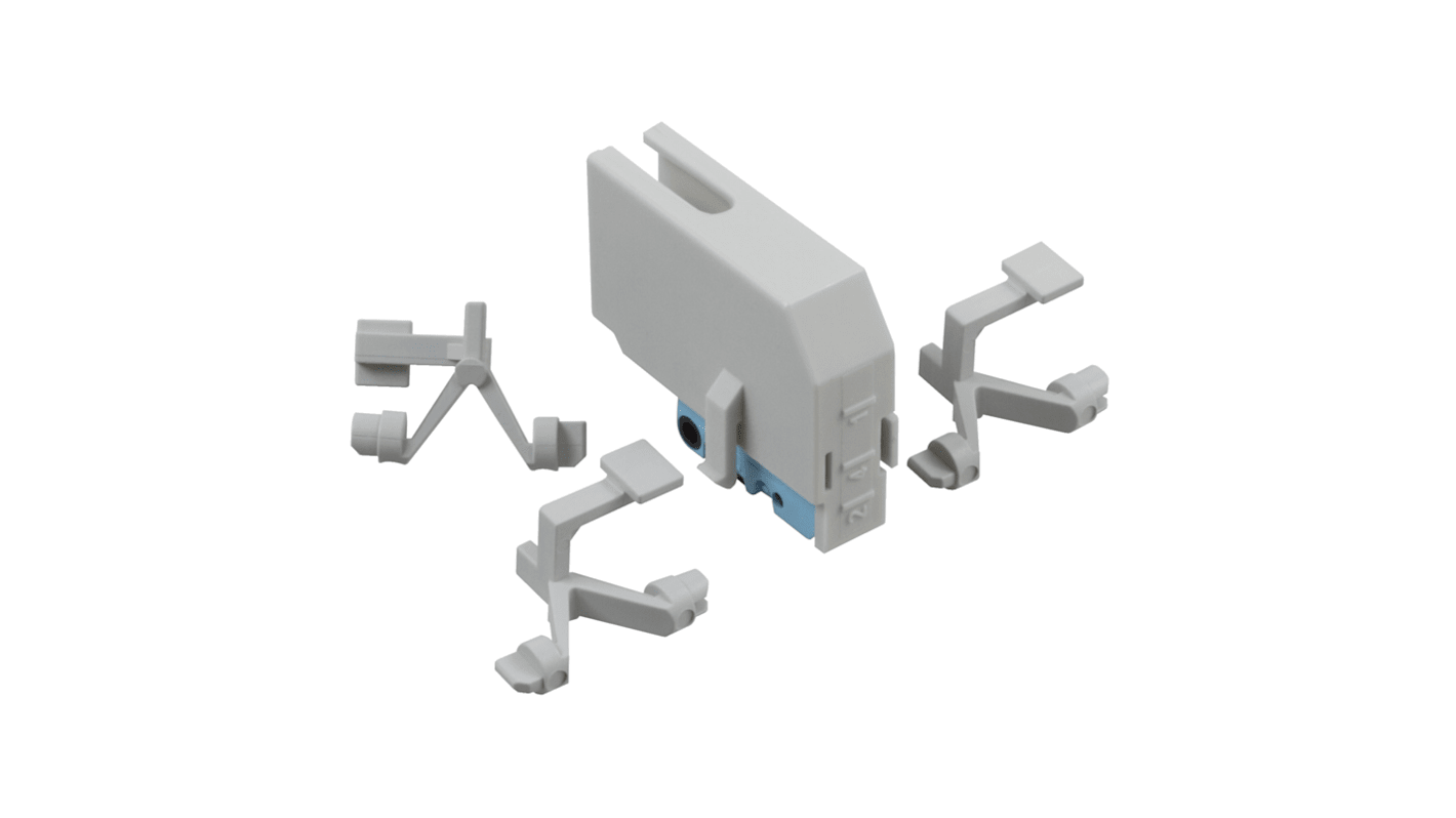 Aste sezionatori Schneider Electric GS2AF63, contatto ausiliario 3 poli, lunghezza 400mm, per segnalazione fusibile bruciato.