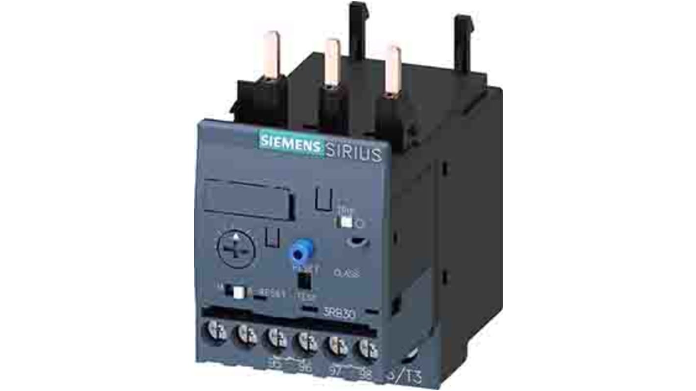 Relè di sovraccarico Siemens 3RB3026-1NB0, 1NC + 1NO, 1.25 A, montaggio su contattore, classe di intervento 10E.