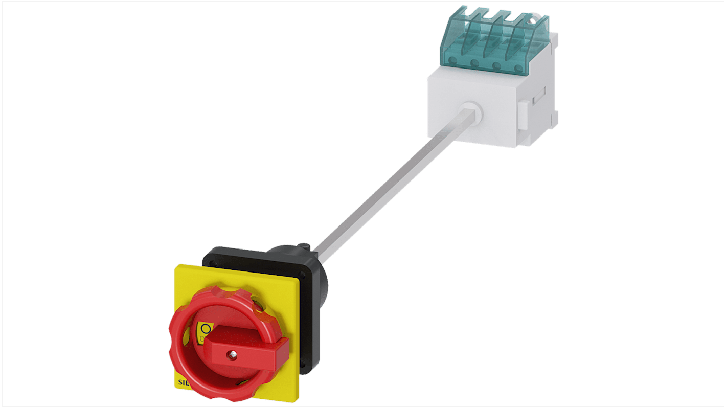 Interruttore di isolamento Siemens 3LD2044-0TK53, 3 poli, 16A, montaggio a pavimento, grado di protezione IP65.