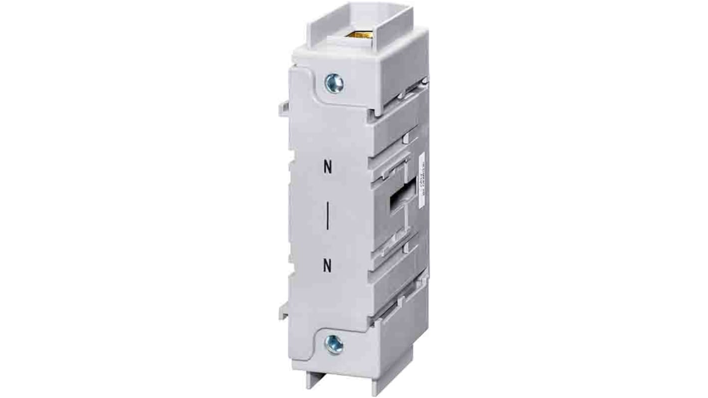 Interruttore ausiliario Siemens 3LD9240-2B per sezionatori, con conduttore neutro e terminal PE, montaggio anteriore.