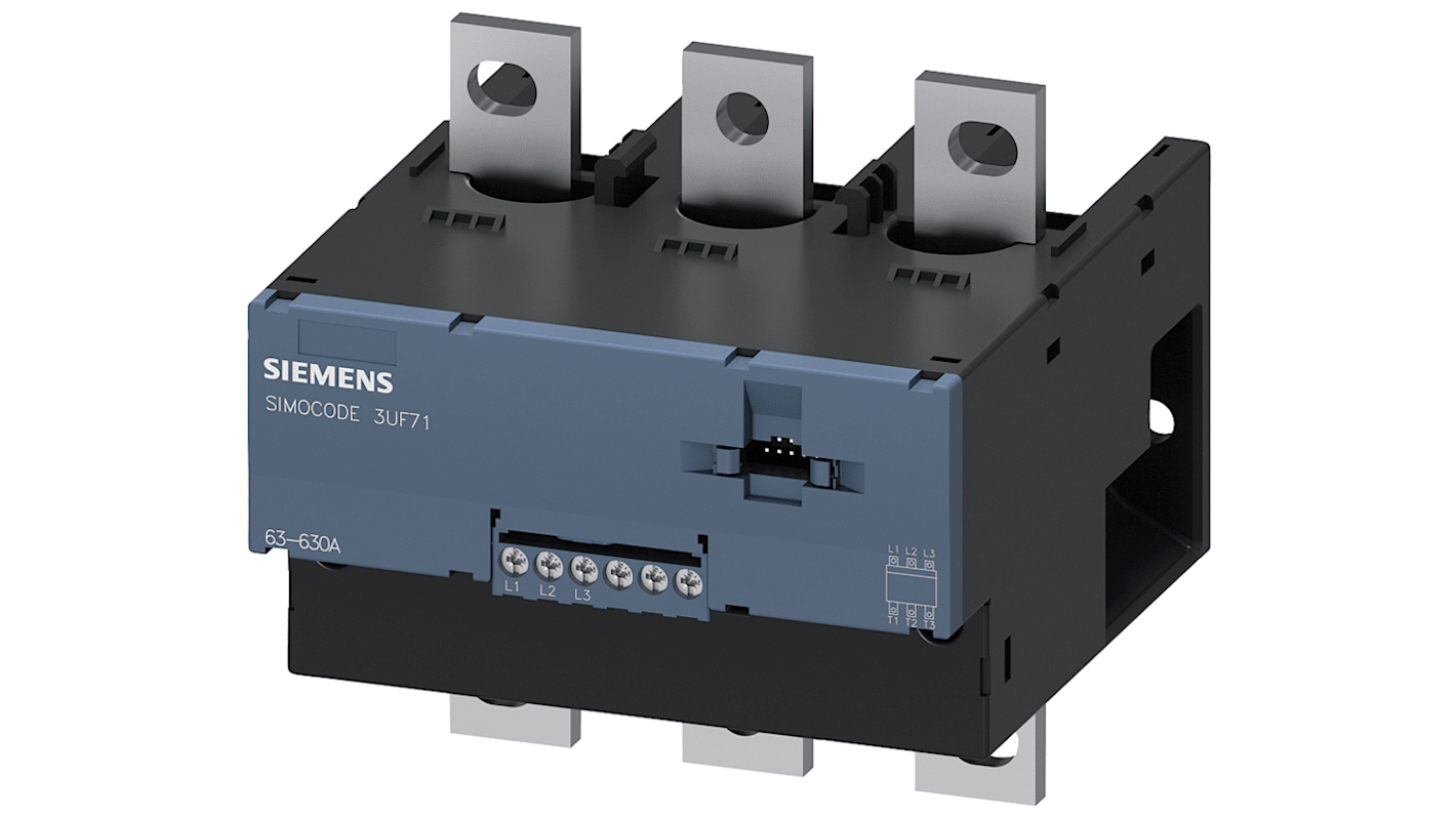 Interruttore SIRIUS Siemens 3UF7114-1BA01-0, modulo di misurazione corrente 630 A, tensione 690 V, design modulare.
