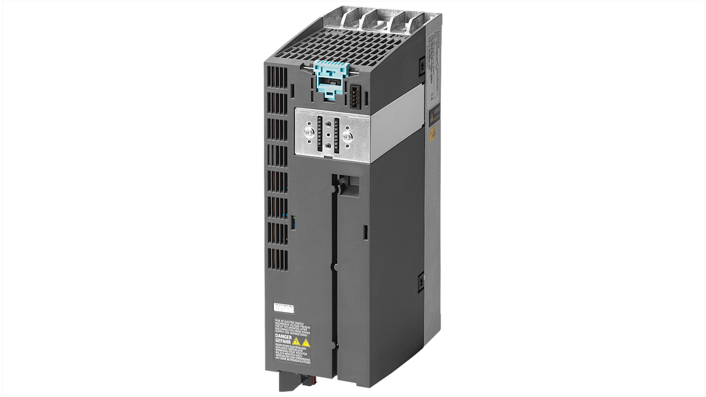Modulo di alimentazione Siemens 6SL3210-1PE18-0AL1, 3 kW, 480 V, 3 fasi, 550Hz. Potenza SINAMICS PM240-2, filtro classe A, raffreddamento ad aria.