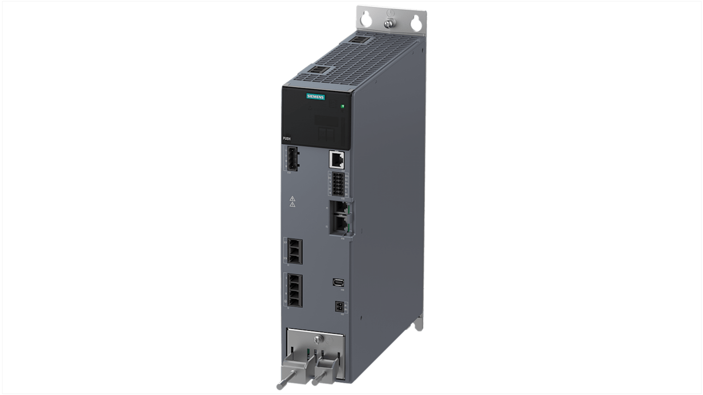 Servocomando Siemens 6SL3210-5HE11-5UF0, 1,5 kW, 200-480 V, 19 A, raffreddamento ad aria, comunicazione PROFINET.