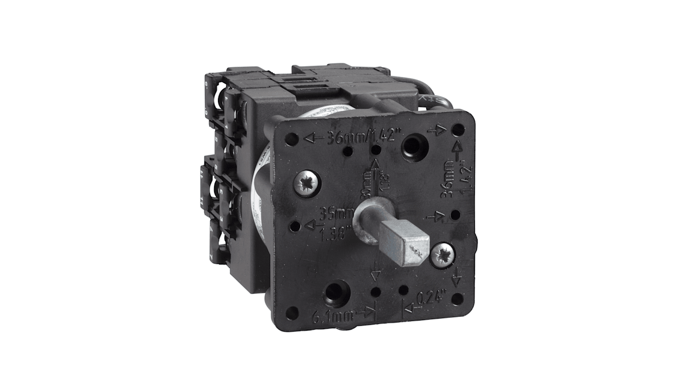 Commutatore rotante Schneider Electric K1D009BL, 1 polo, angolo 30 gradi, corrente 12 A, montaggio a vite, compatibile serie K1.