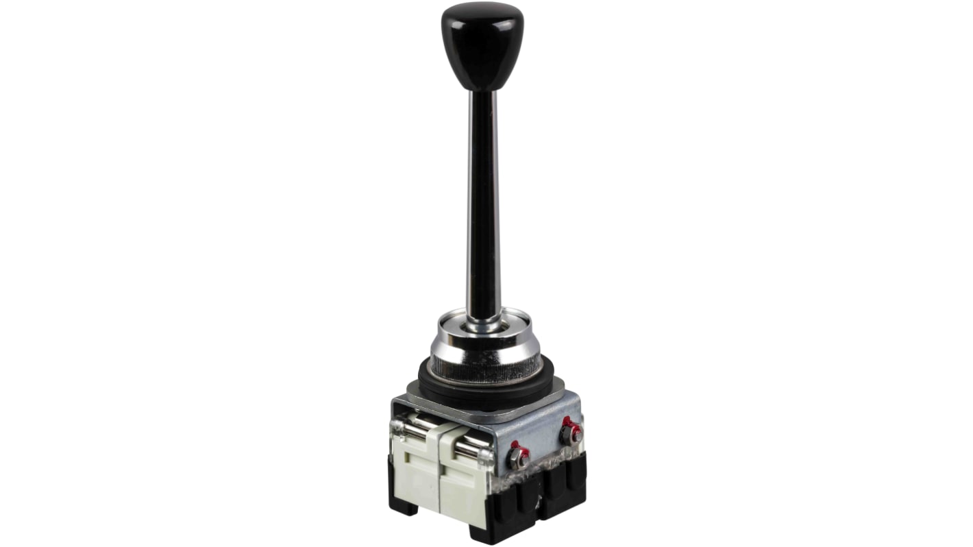 Interruttore joystick Schneider Electric XD2AL201, 30 mm, 2 assi, protezione IP40, contatto SPST, maniglia conica.