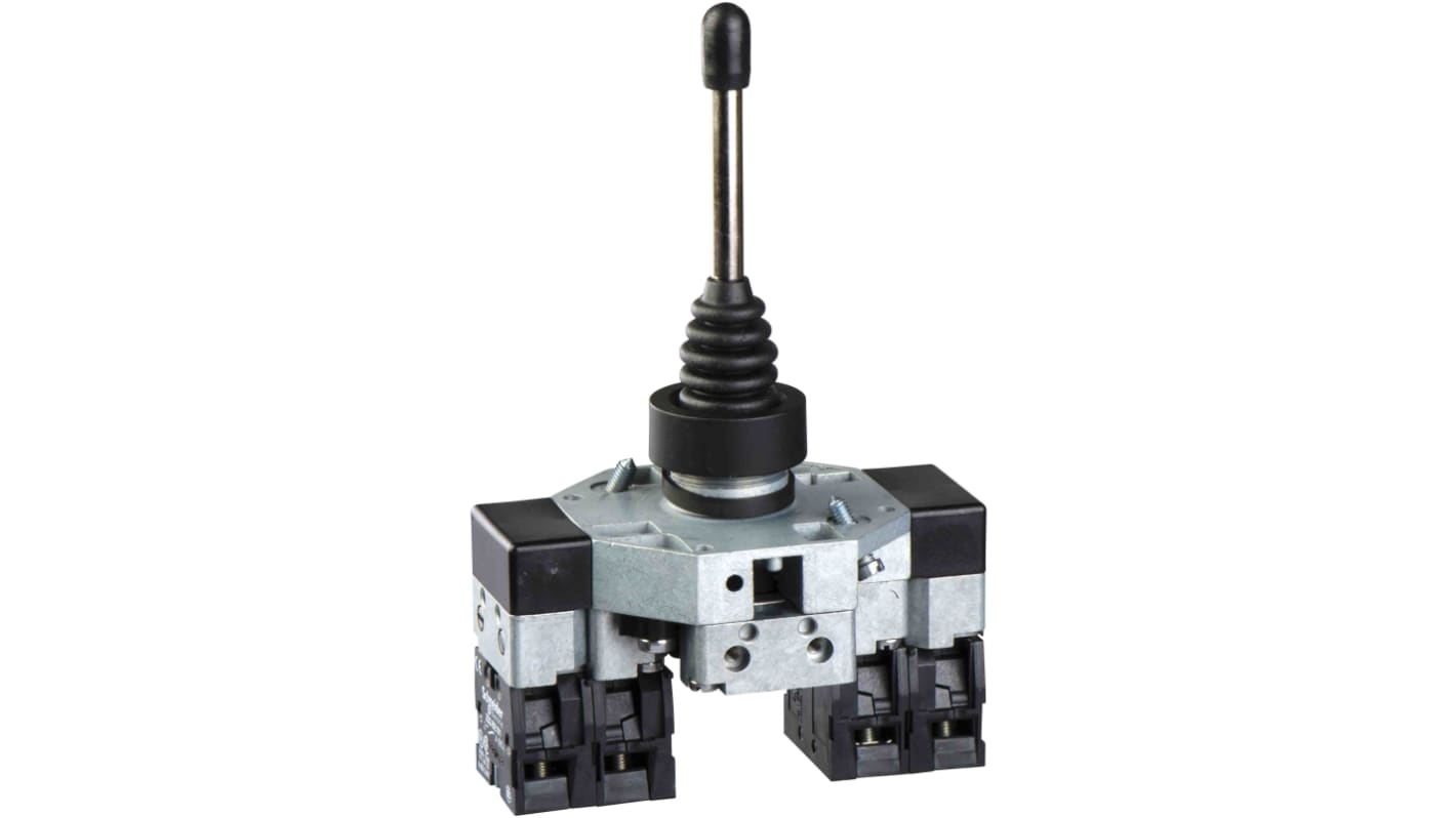 Interruttore joystick Schneider Electric XD2GA82417, IP66, montaggio 22 mm, corpo metallico, configurazione SPDT, resistenza a vibrazioni.