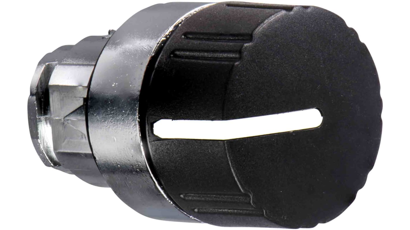 Selettore 3 posizioni Ø 22mm Schneider Electric ZB4BD59, colore nero, attivazione a molla, protezione IP69, angolo 45 gradi.