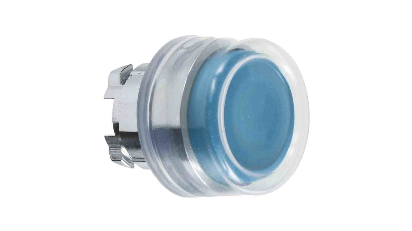 Attuatore pulsante Schneider Electric ZB4BP68, rotondo, diametro 22 mm, testa blu, protezione IP66/IP67/IP69K.