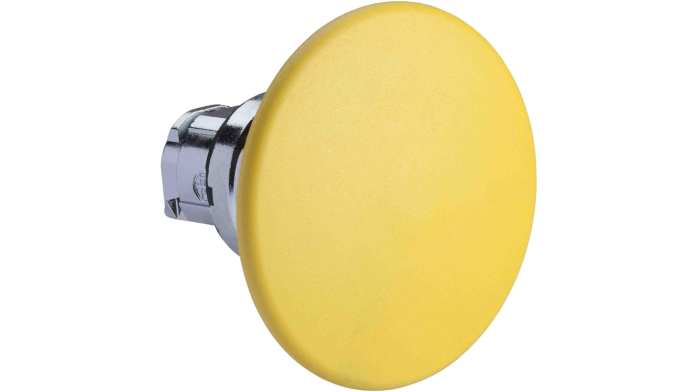 Attuatore pulsante Schneider Electric ZB4BR5, testa a fungo giallo, diametro 22 mm, protezione IP66/IP67/IP69K.