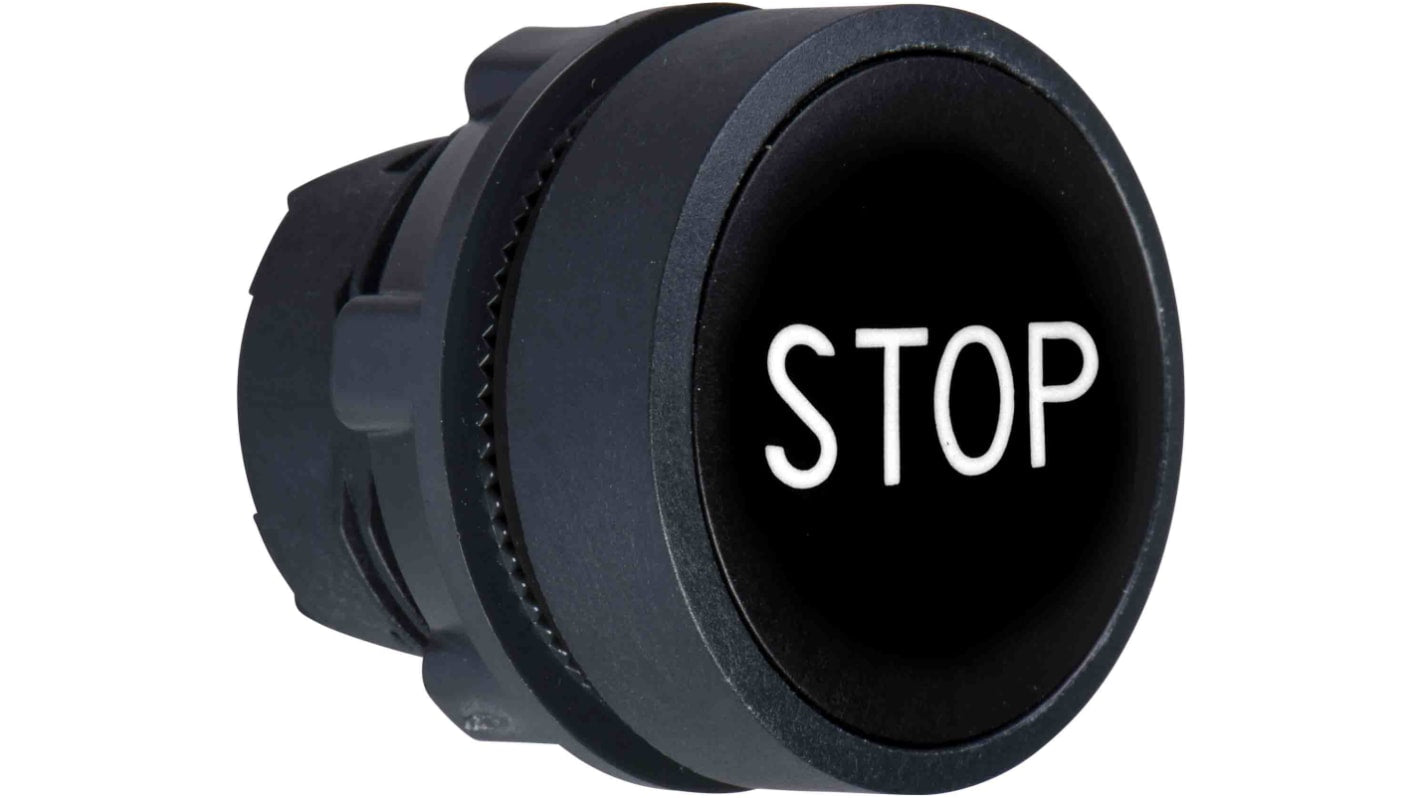 Attuatore pulsante rotondo ZB5AA234 di Schneider Electric, diametro foro 22 mm, grado di protezione IP66/IP67/IP69K, ritorno a molla.