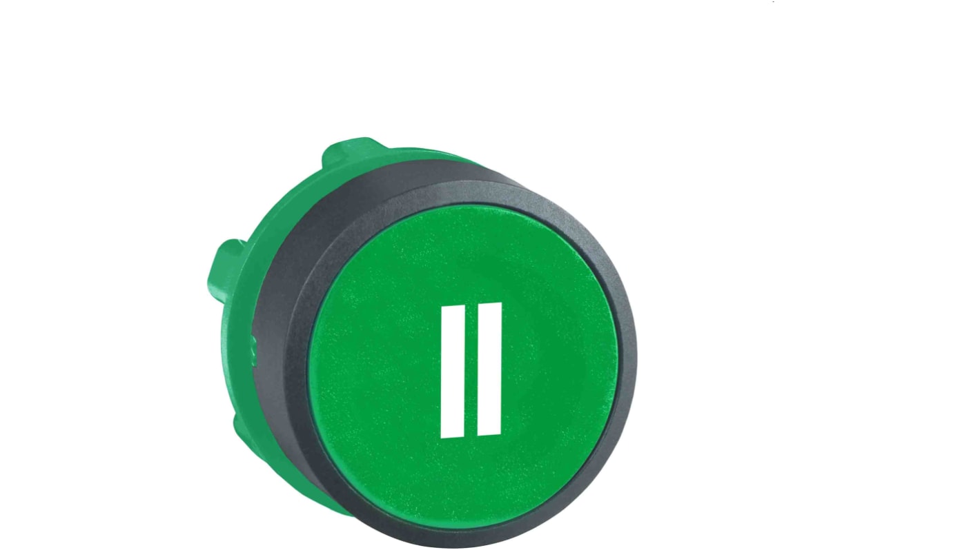 Attuatore pulsante Schneider Electric ZB5AA336, ritorno a molla, rotondo, diametro 22 mm, colore verde, protezione IP66/IP67/IP69K.