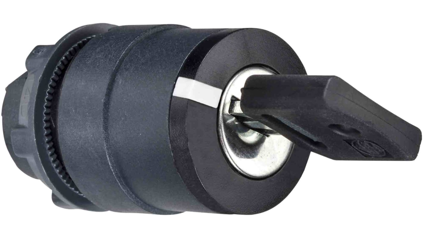 Testa selettore Schneider Electric ZB5AG3D a 3 posizioni, diametro foro 22 mm, grado di protezione IP65, angolo di corsa 45 gradi.