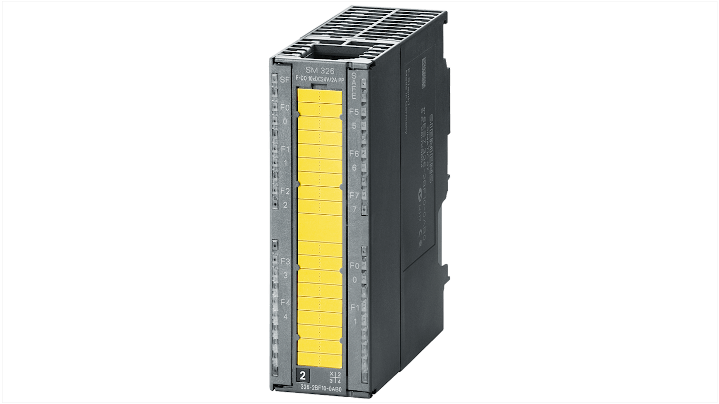 Modulo I/O PLC Siemens 6ES7326-2BF10-0AB0 - 24V CC, 10 uscite digitali SIMATIC S7F - Protezione cortocircuiti, isolamento elettico - Ideale per automatizzazione industriale.