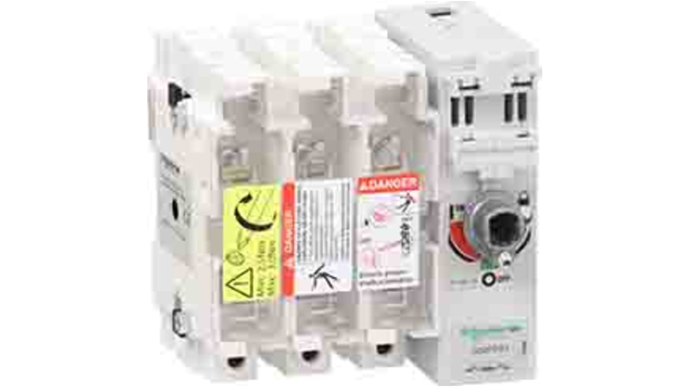 Sezionatore portafusibili Schneider Electric GS2PPB3, 3 poli, 315A, montaggio su piastra, temperatura operativa -20°C/+70°C.