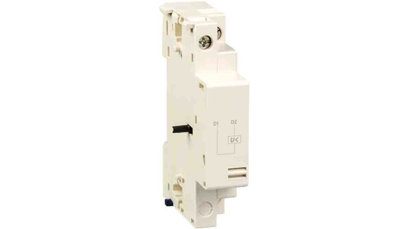 Contattore TeSys Schneider Electric GVAU415, rilascio sottotensione, 415-440 V, 10-15 ms, 10000 cicli meccanici.