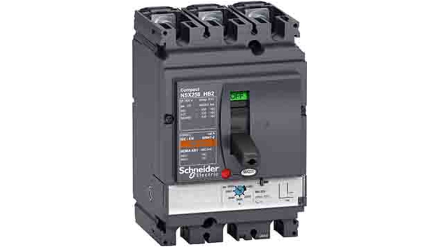 Interruttore magnetotermico scatolato Schneider Electric, 3 poli, 50A, 690V, montaggio fisso, serie NSX HB2.