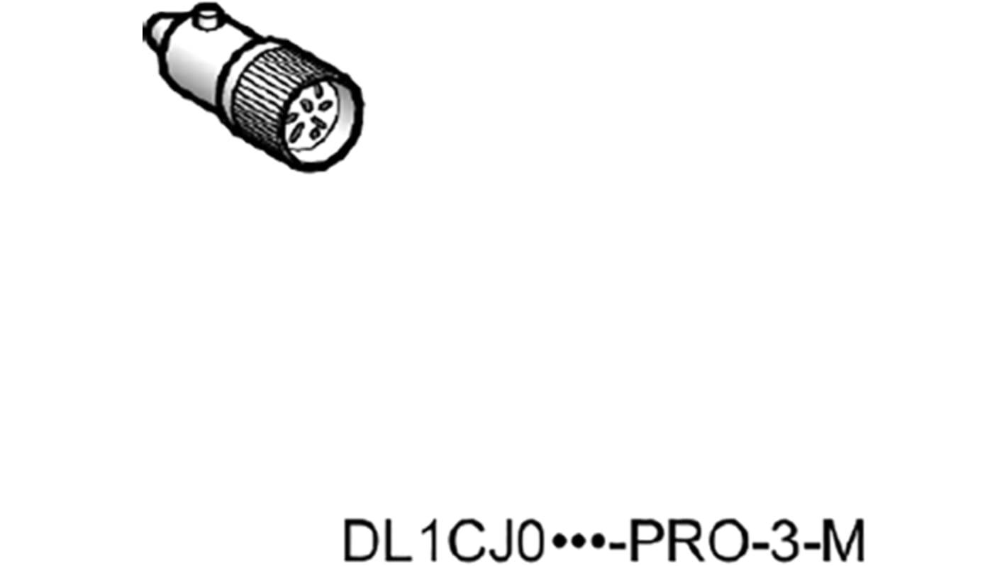 Lampadina LED BA9s Schneider Electric DL1CJ0246, segnalazione blu, compatibile con serie XB4, priva di mercurio.