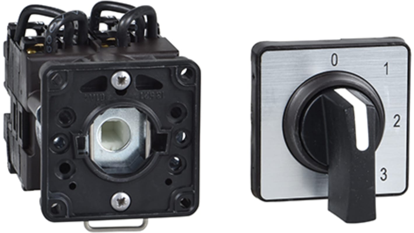 Interruttore a camma Schneider Electric K1, 3 poli, 12A, 690V, montaggio frontale Ø 22 mm, grado di protezione IP65.