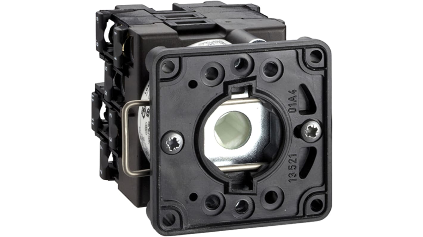 Corpo interruttore a camma Schneider Electric K2H004U, 4 poli, montaggio anteriore Ø 22 mm, privo di posizione di spegnimento.