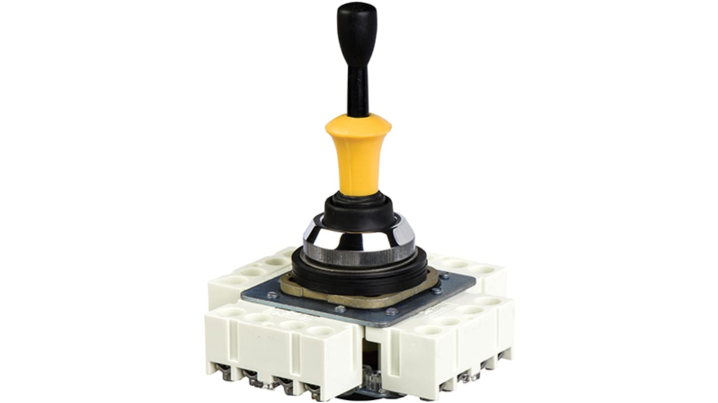 Controller joystick Schneider Electric XD2CD1111, operatore a 4 direzioni, tenuta IP65, diametro 30 mm, metallo cromato.