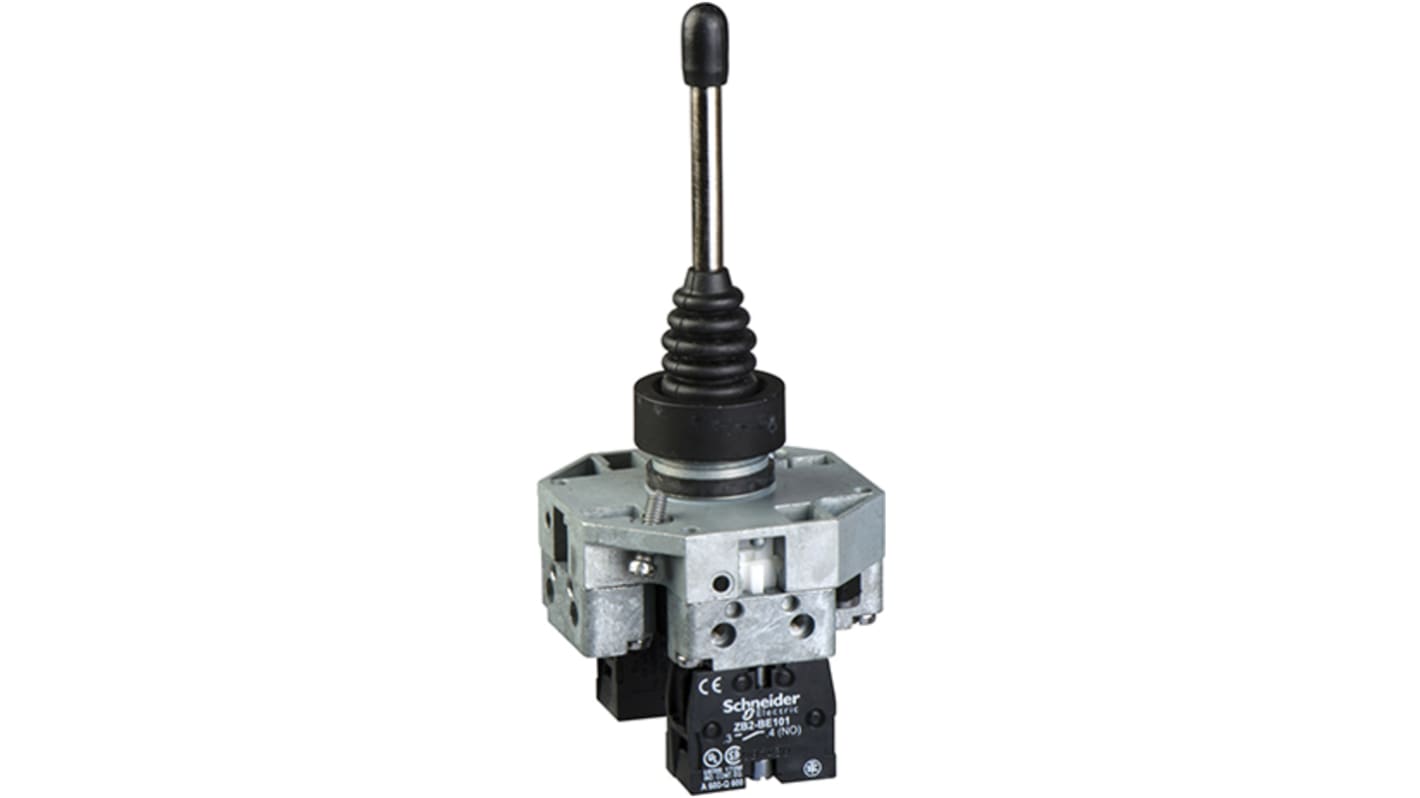 Controller joystick Schneider Electric XD2GA82217, IP66, metallo nero, 1NO, 2 direzioni, 22 mm, 240V, -25 a 70 °C.