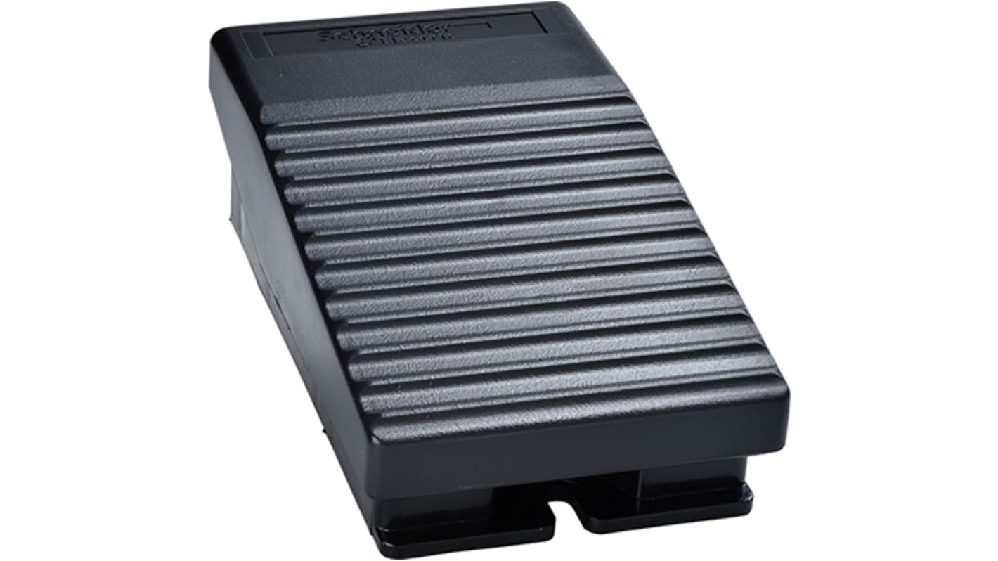 Interruttore a pedale momentaneo Schneider Electric XPEA111, 2NC+NA, IP43, plastica nera, 240V AC, 250V DC, 3A.