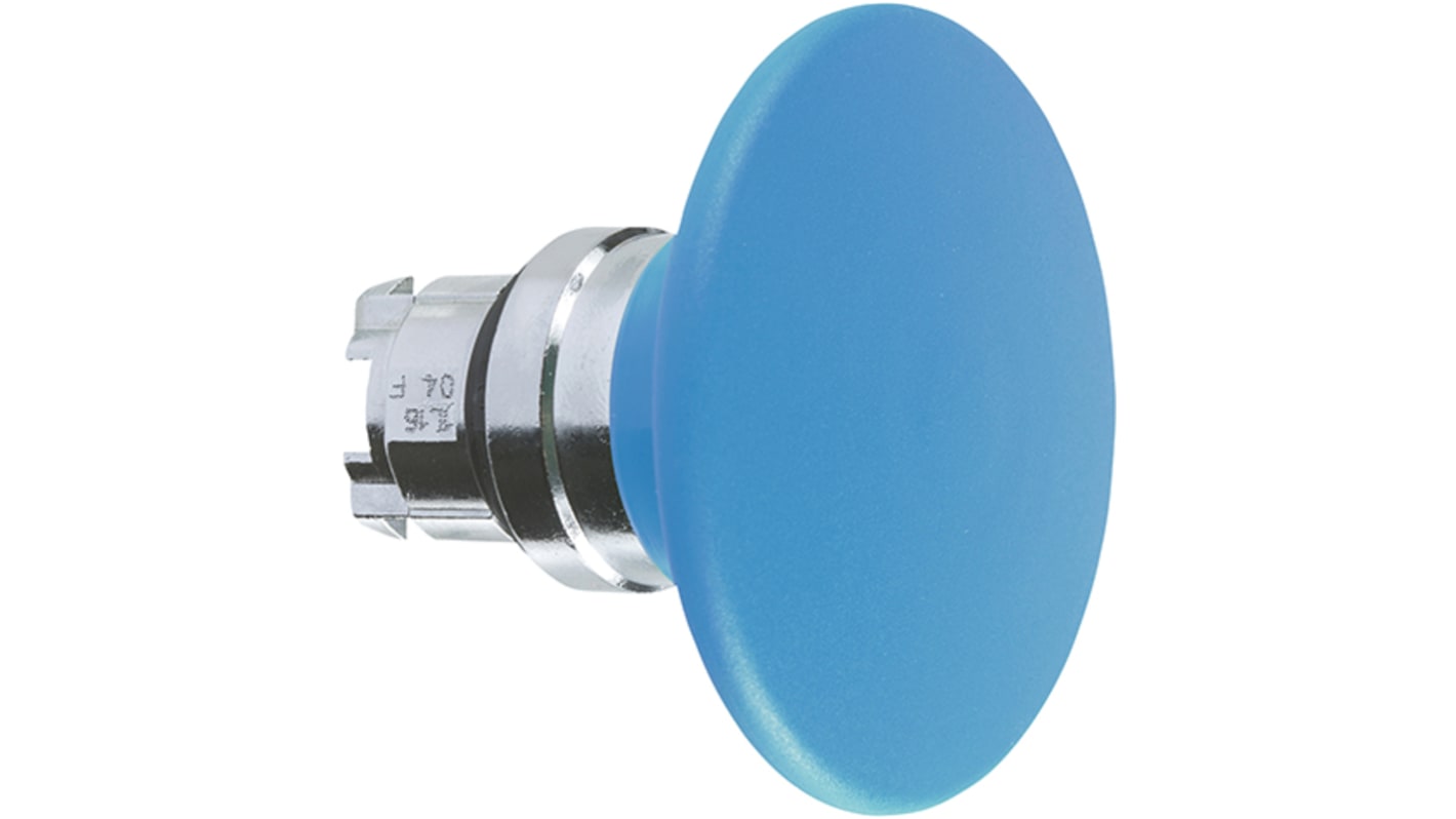 Pulsante instabile Schneider Electric ZB4BR6, diametro 60 mm, blu, con ritorno a molla, grado di protezione IP66.