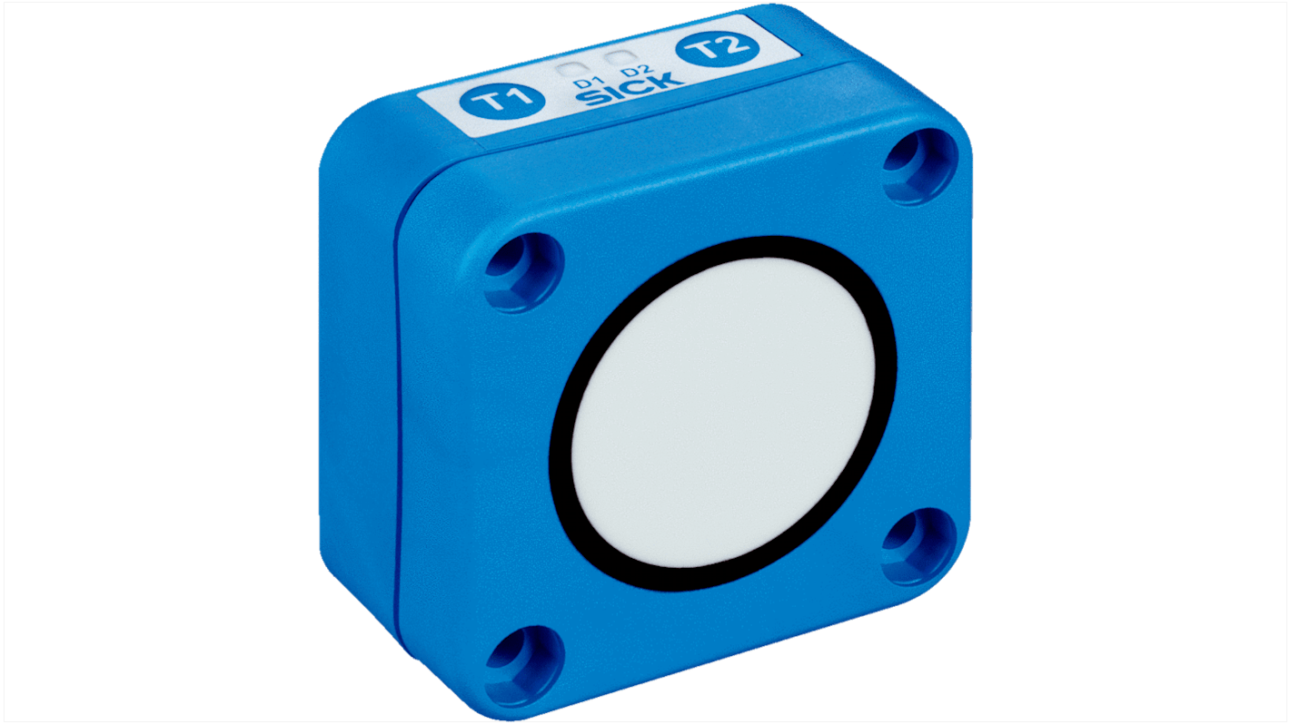 Sensore di prossimità a ultrasuoni Sick UC30-214163, dimensioni 32.7 x 62.2 mm, uscita analogica 0-10 V, IP65/IP67.