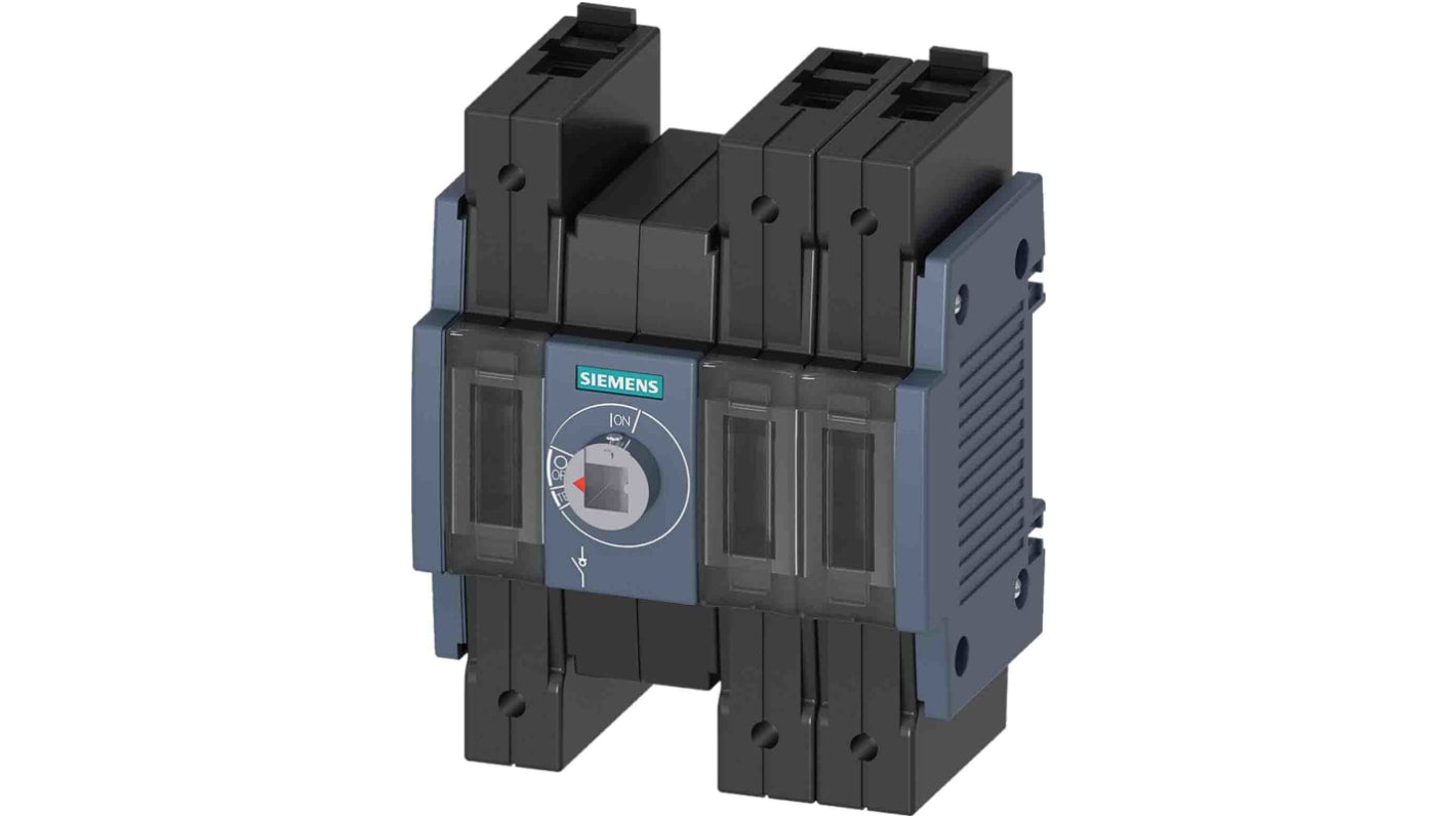 Sezionatore interruttore Siemens SENTRON 3KD, 16A, tre poli, montaggio fisso, fusibile integrato per applicazioni industriali.
