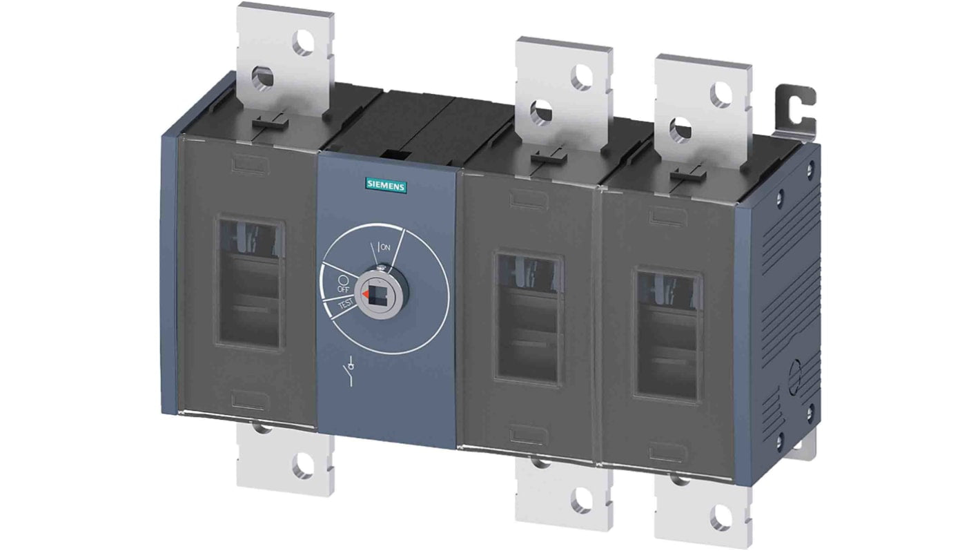 Sezionatore interruttore Siemens SENTRON 3KD, 1000A, tre poli, montaggio fisso, fusibile integrato, per applicazioni industriali.