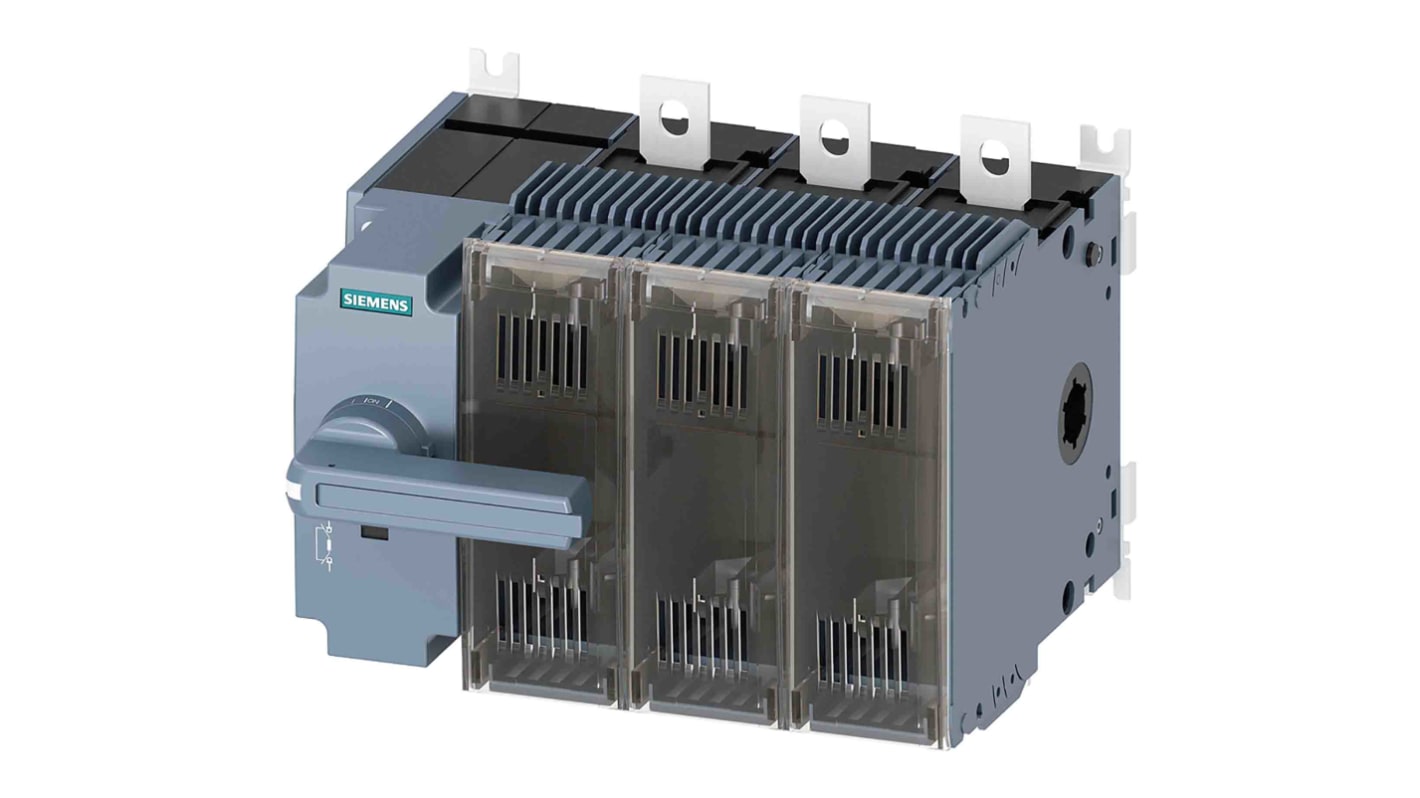 Sezionatore interruttore Siemens SENTRON 3KD, 250A, tre poli, fusibile integrato, montaggio a pavimento.