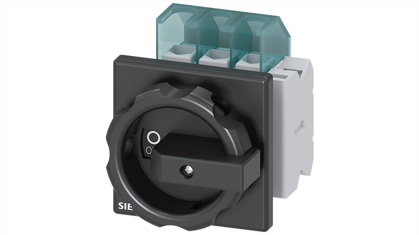 Sezionatore interruttore Siemens SENTRON 3LD, 32A, tre poli, montaggio fisso, foro centrale 22,5 mm, codice 3LD2203-1TP51.
