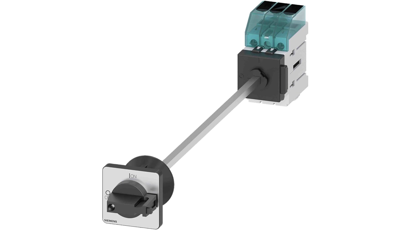 Interruttore di isolamento Siemens 3LD3440-0TK11, 3 poli, 63A, montaggio su guide 35 mm, temperatura operativa -25/+55 °C.