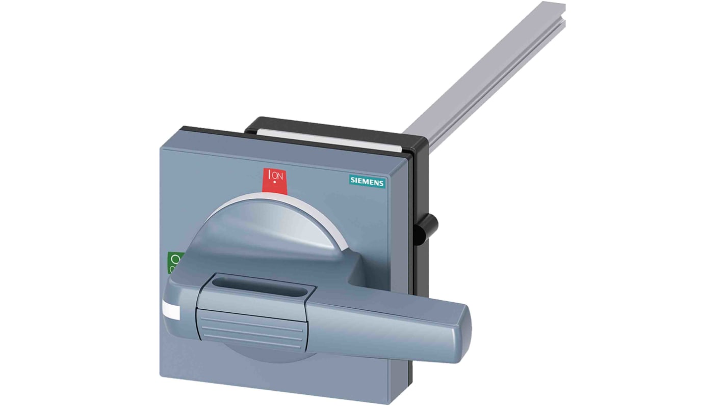Manopola rotante Siemens 8UD1141-3AF21 per accoppiamento porte, impugnatura grigia, compatibile con 3KF misura 3.