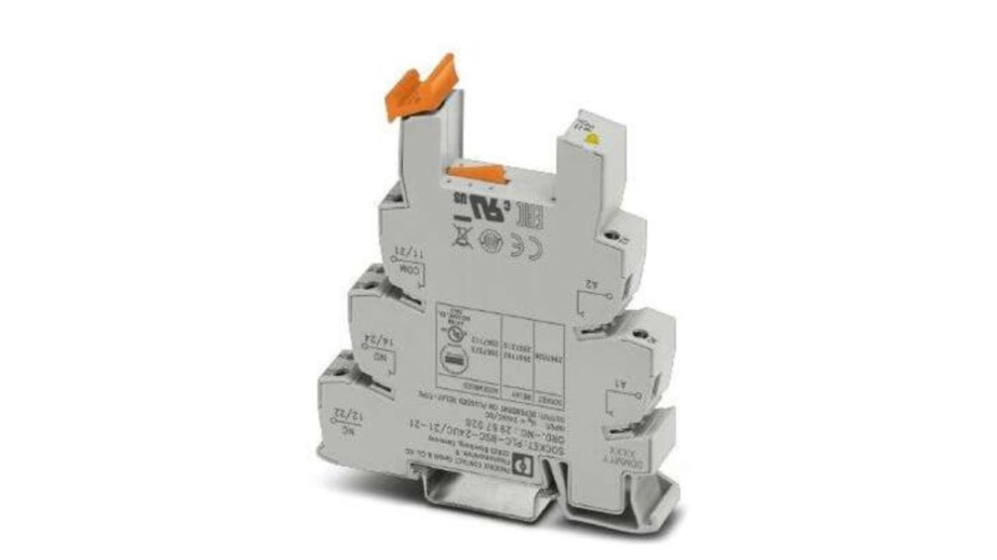Morsettiera PLC base 24V c.a./c.c. Phoenix Contact 2967028 con display LED e filettatura vite M3. Ideale per guida DIN, temperatura operativa -40 a 60 °C.