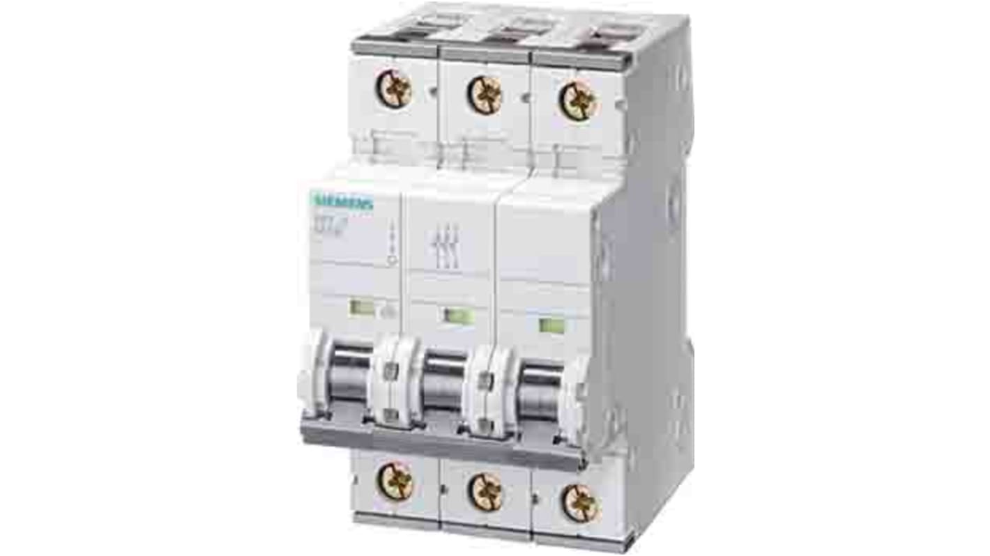 Interruttore magnetotermico Siemens 3P 25A 5 kA, Tipo C - Protezione affidabile per installazioni elettriche da sovraccarichi e cortocircuiti.