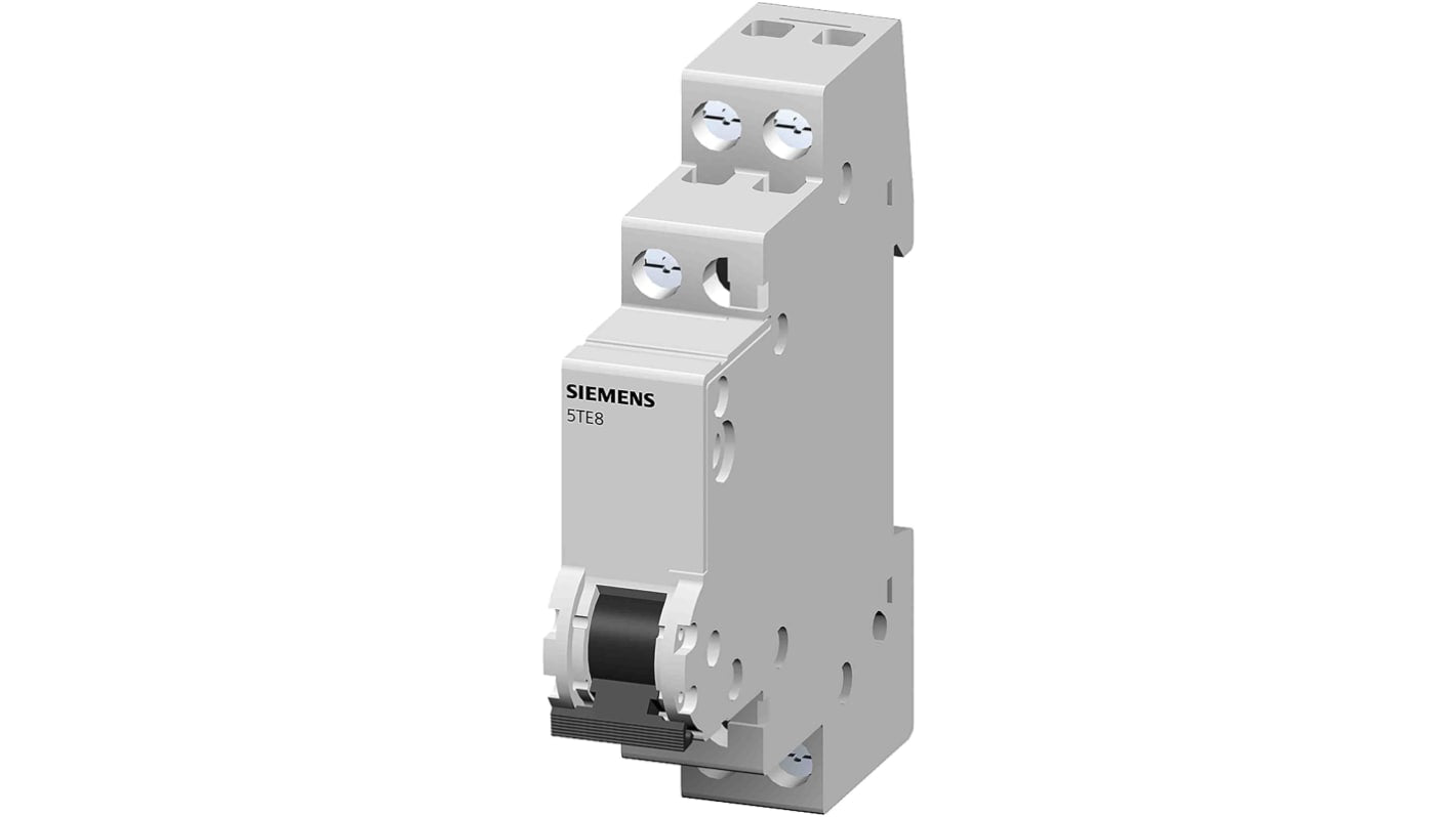 Interruttore di isolamento Siemens 5TE8141, tensione 230 V, senza alogeni, per applicazioni industriali.