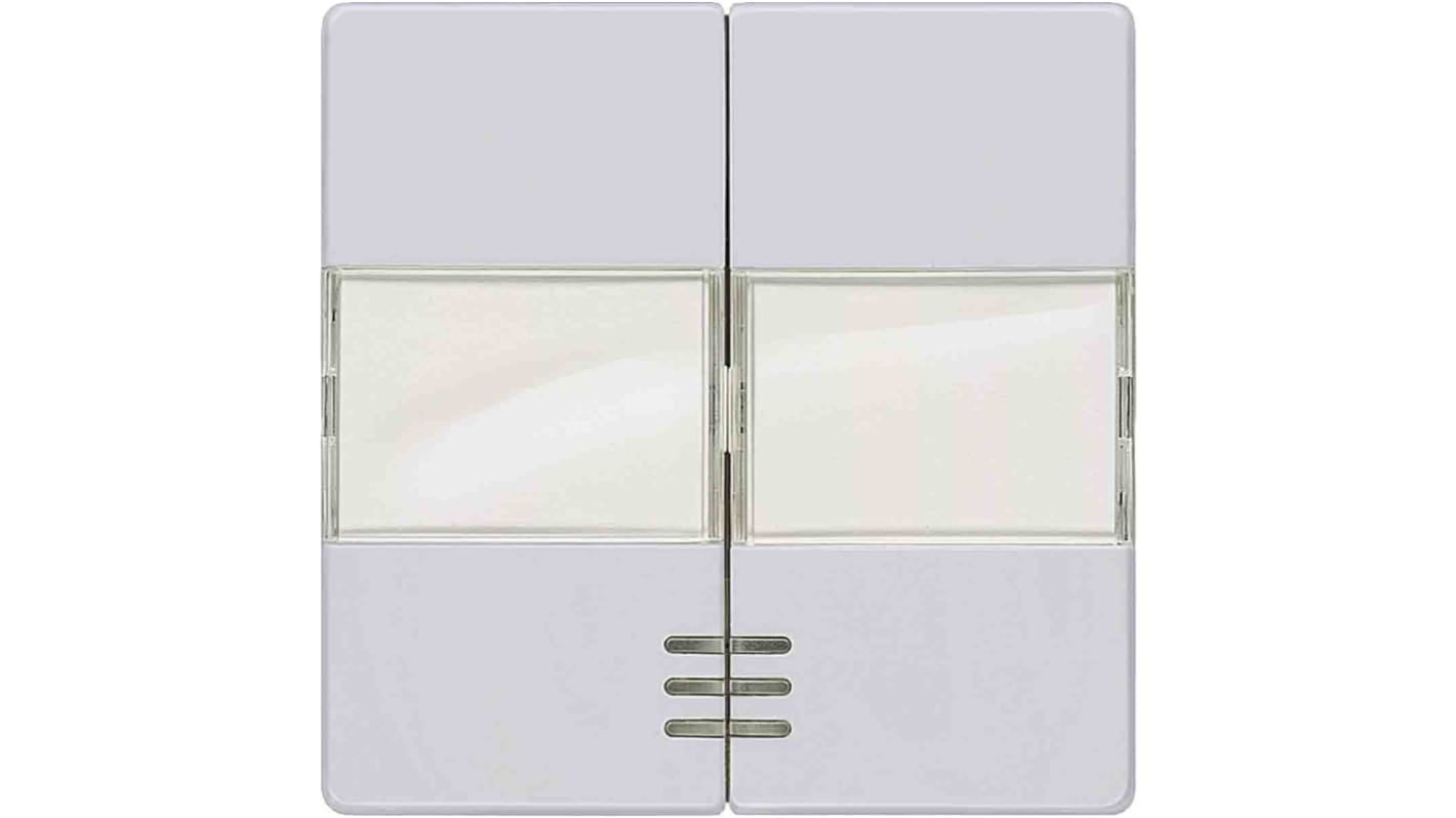 Interruttore a bilanciere Siemens 5TG6253, grigio, rettangolare, IP20, dimensioni 55x55 mm, materiale termoplastico e alluminio.