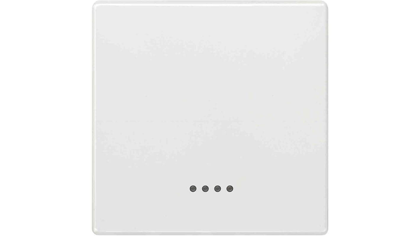 Interruttore a bilanciere Siemens 5TG7140, bianco titanio, 68x68 mm, con attuatore rettangolare e protezione IP20.