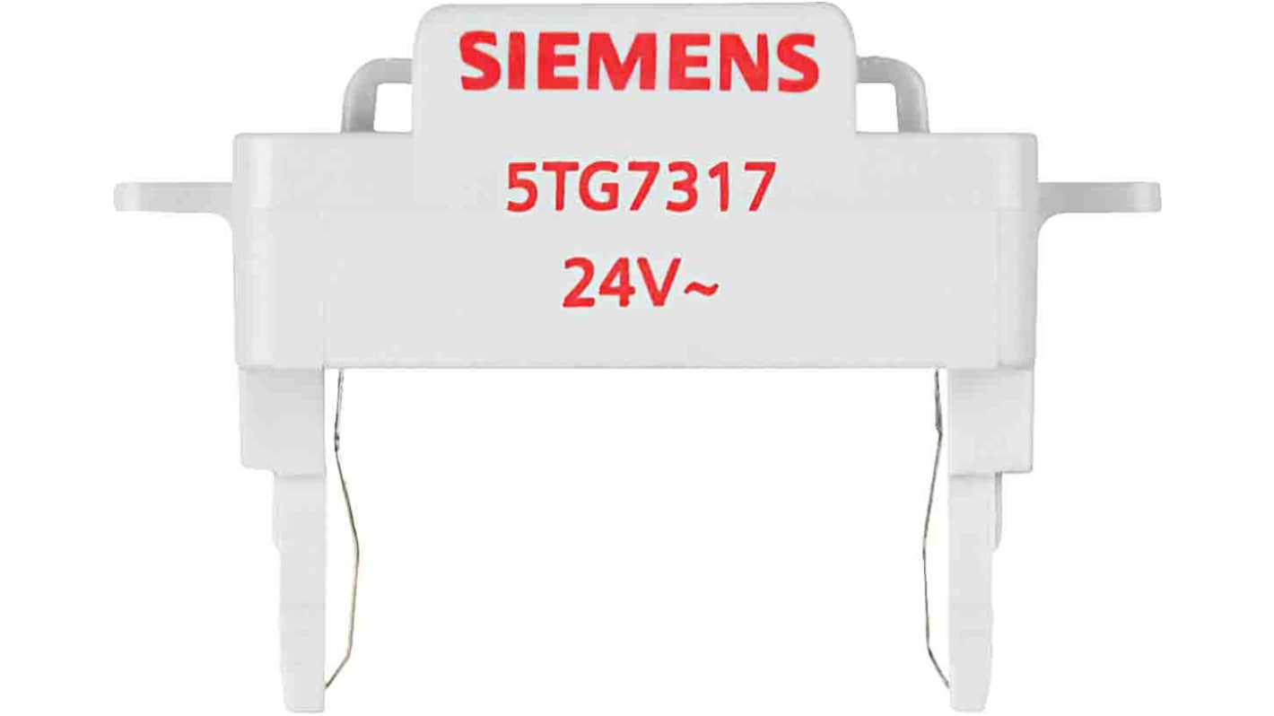 Interruttore a pulsante luminoso Siemens 5TG7317, 24V, LED rosso, progettato per funzioni di controllo nella serie Delta.