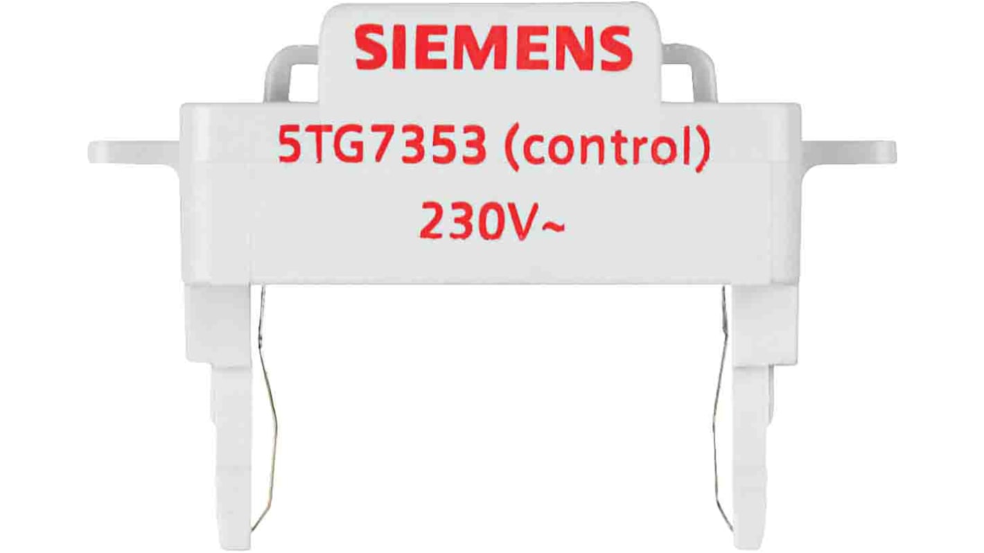 Interruttore a pulsante luminoso Siemens 5TG7353, 230V, LED arancione, progettato per il controllo in ambito industriale.