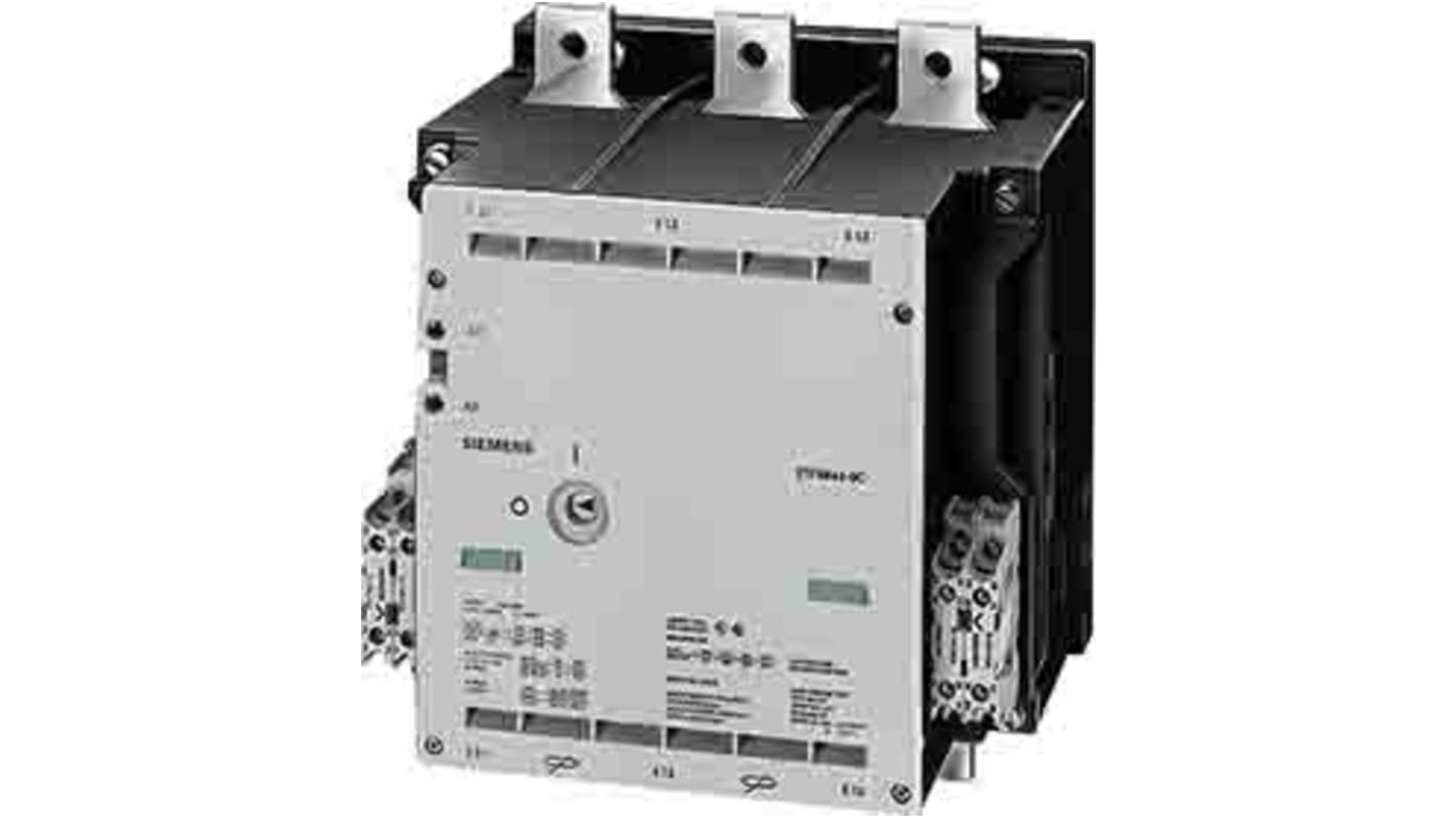 Contattore Siemens 3TF6844-0CF7, 3 poli, 4NO + 4NC, 630 A, bobina 132 V, compatto e affidabile.