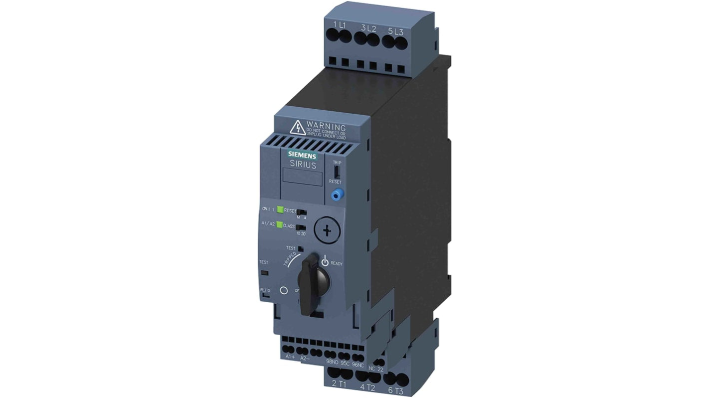 Starter DOL Siemens 3RA6120-2BP32, 3 fasi, 0,75 kW, 690 V, montaggio a vite, protezione IP20, -20 a +60 °C.