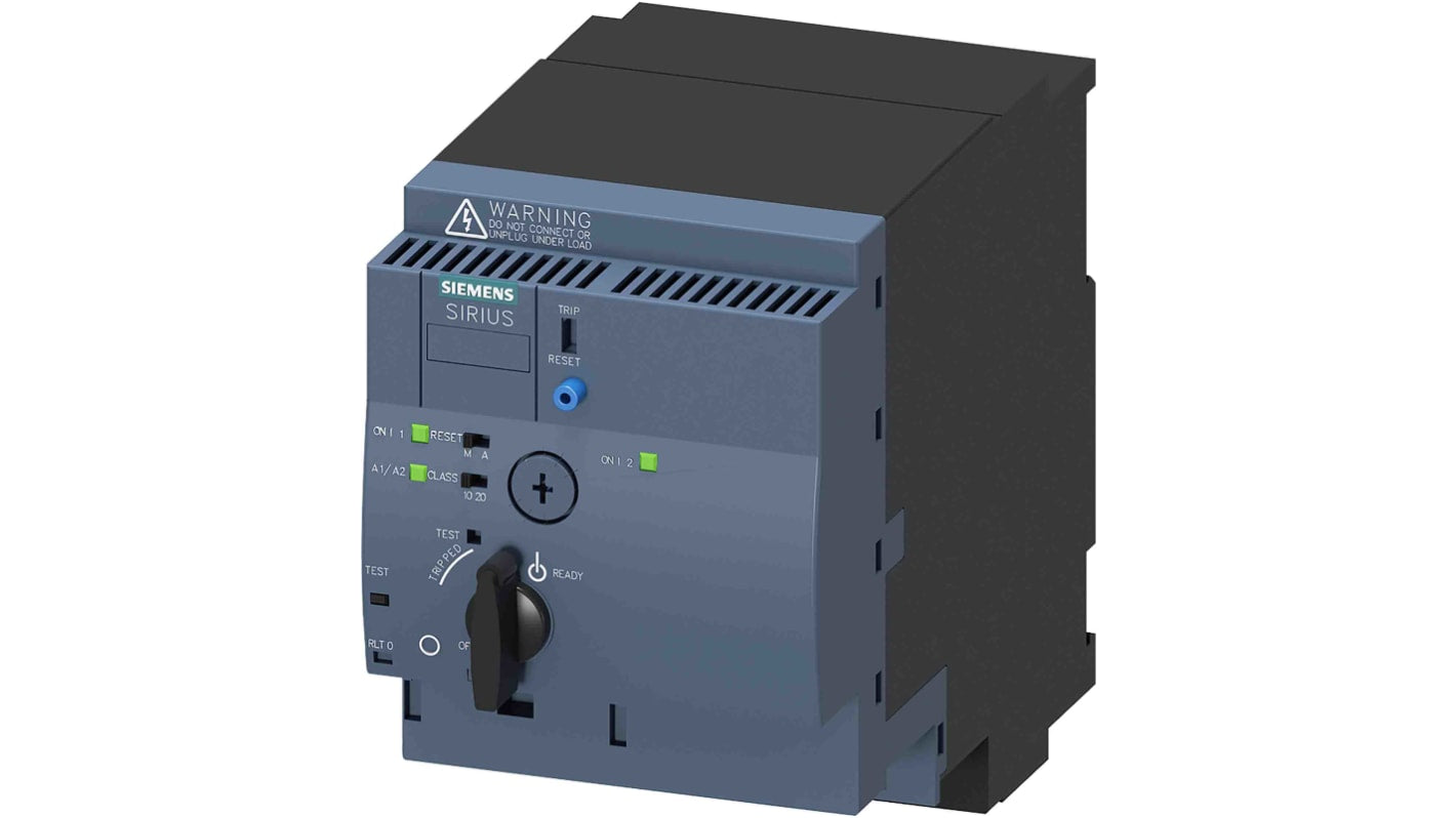 Starter reversibile Siemens 3RA6250-1DB32, 7,5 kW, design compatto, montaggio a vite, protezione cortocircuito.