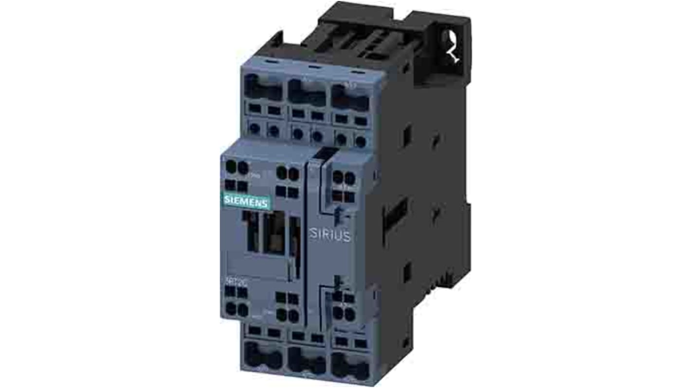 Contattore Siemens 3RT2026-2NB30, 3 poli, 1 NO + 1 NC, 25 A, montaggio a vite, grado di protezione IP20.