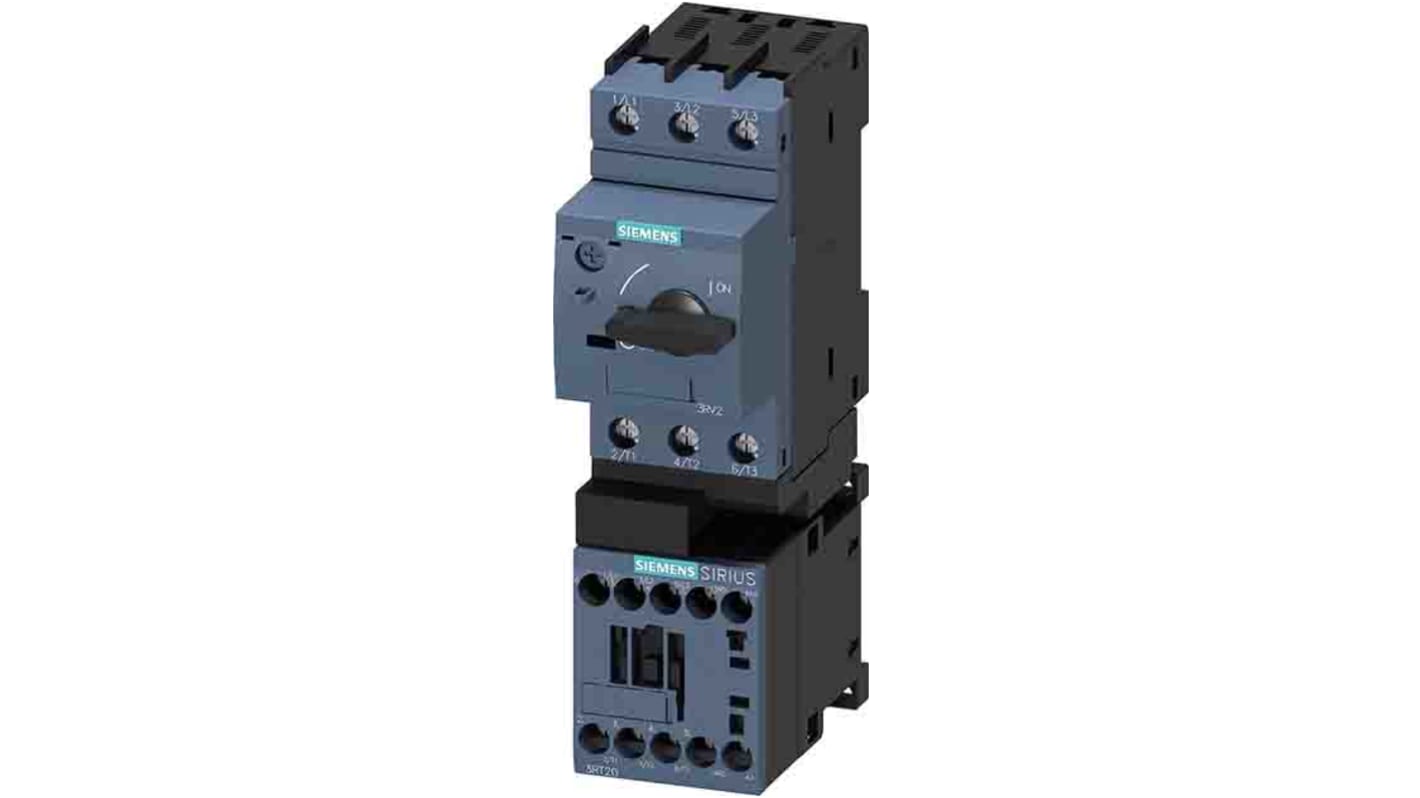 Starter DOL Siemens 3RA2110-1JA16-1BB4, 4 kW, 8,5 A, 690 V, design modulare, grado di protezione IP20.